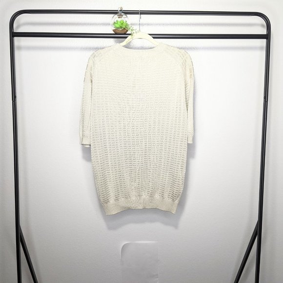 Pronto Uomo Tan Silk Tencel Blend Ribbed Sweater - Picture 4 of 6